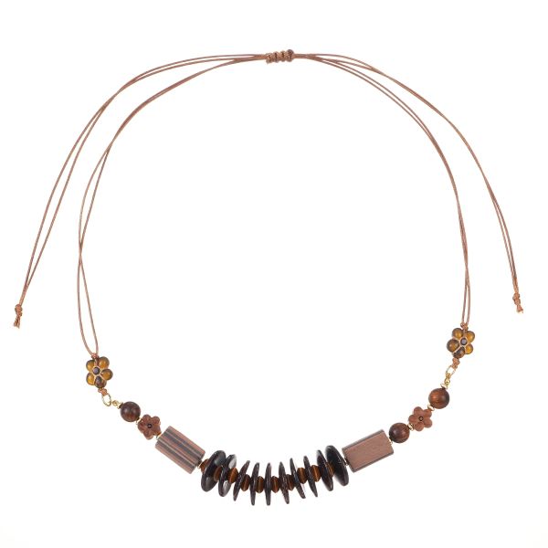 Enhance Accessories Drift Necklace in Coffee