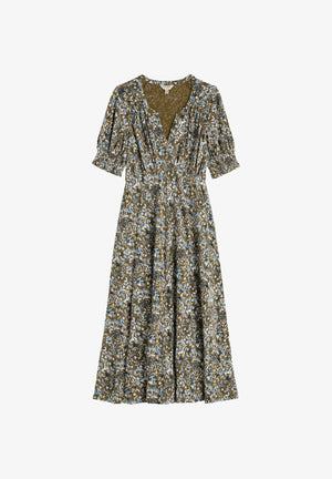 Seasalt Cornwall Fenil Dress in Woodland Floral Seagrass