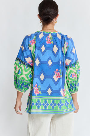 LULALIFE Bella Vista Top in Blueberry