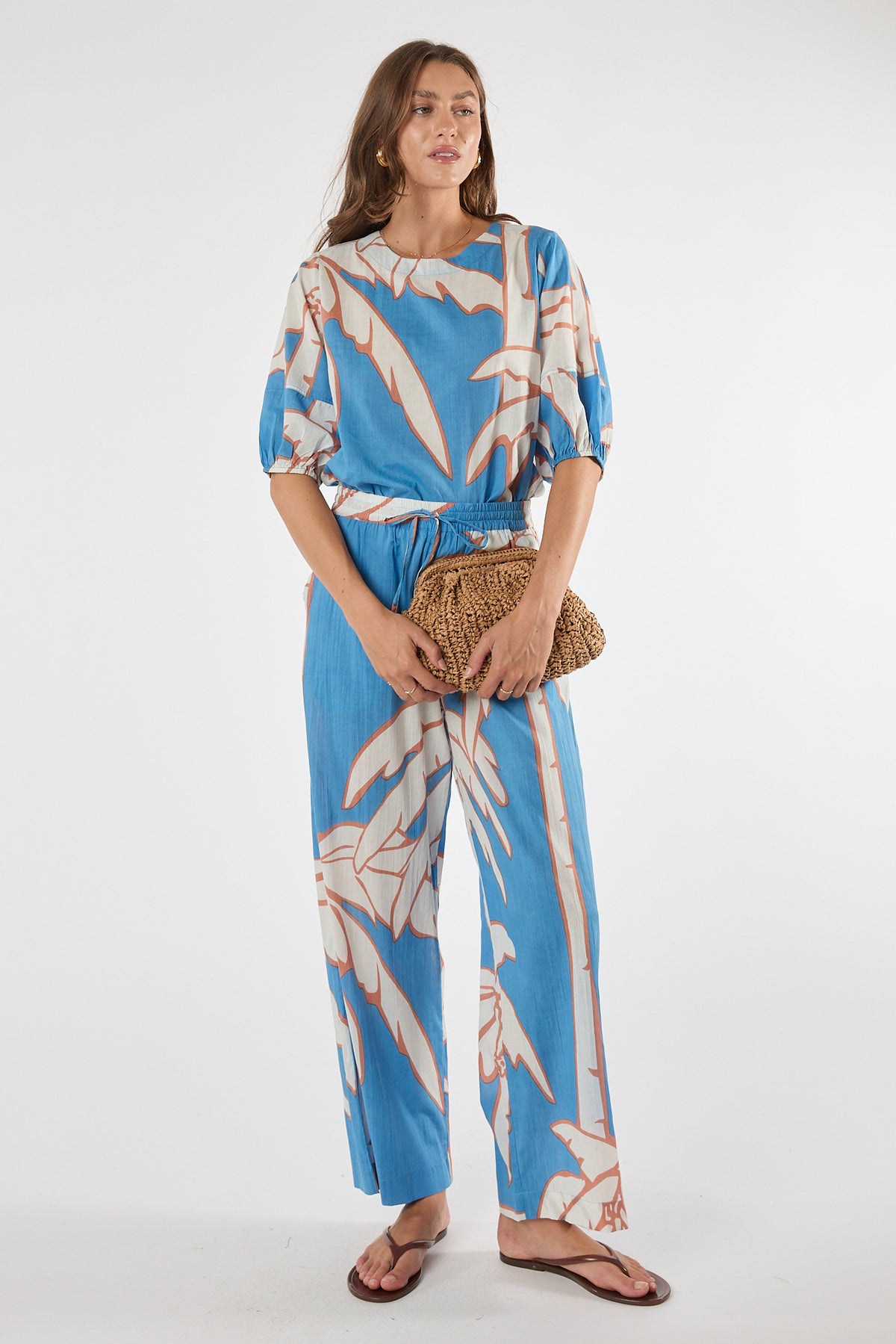 LULALIFE Colette Pant in Sky