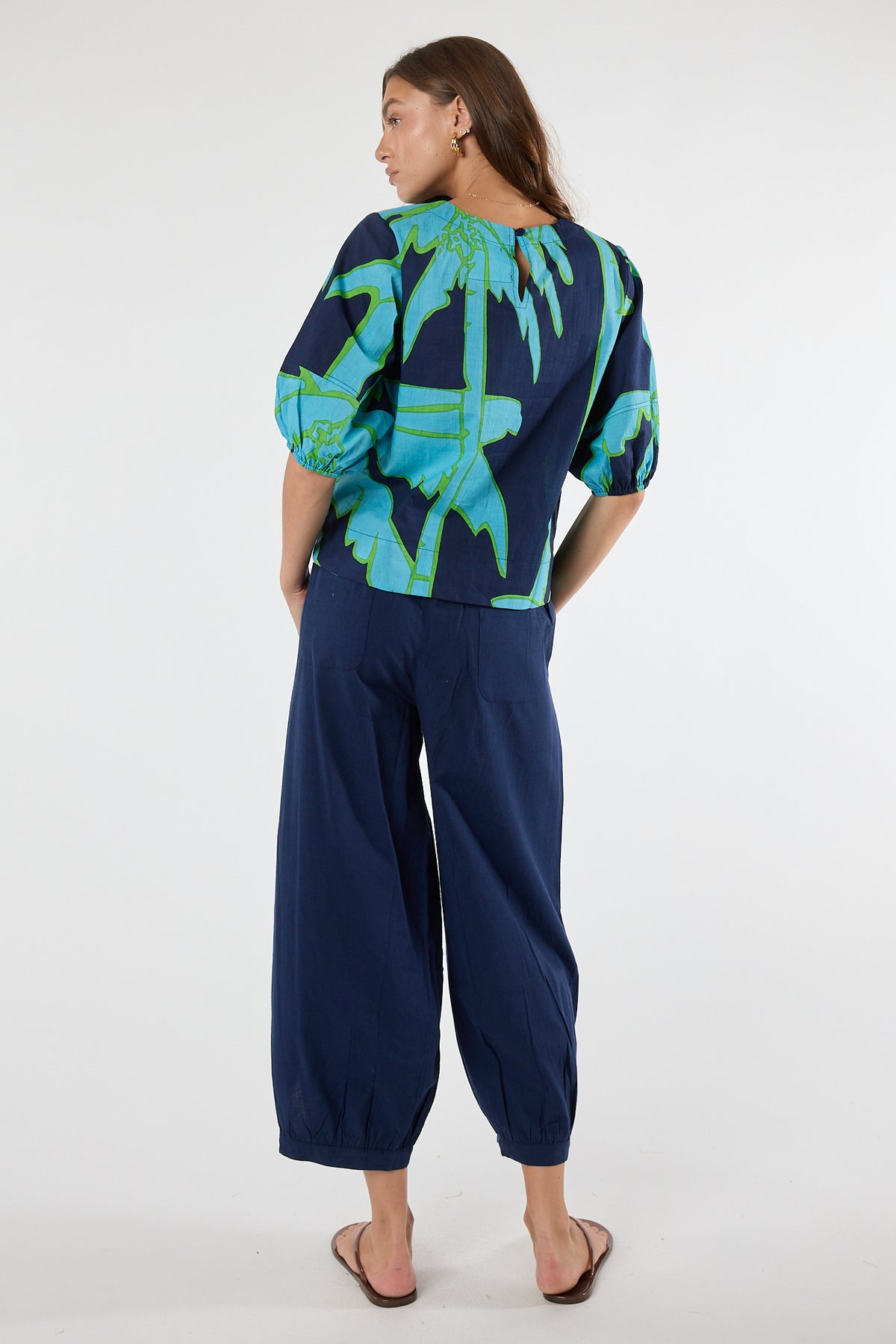 LULALIFE Colette Top in Navy