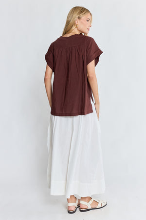 LULALIFE Holly T-Shirt in Espresso