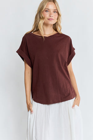 LULALIFE Holly T-Shirt in Espresso