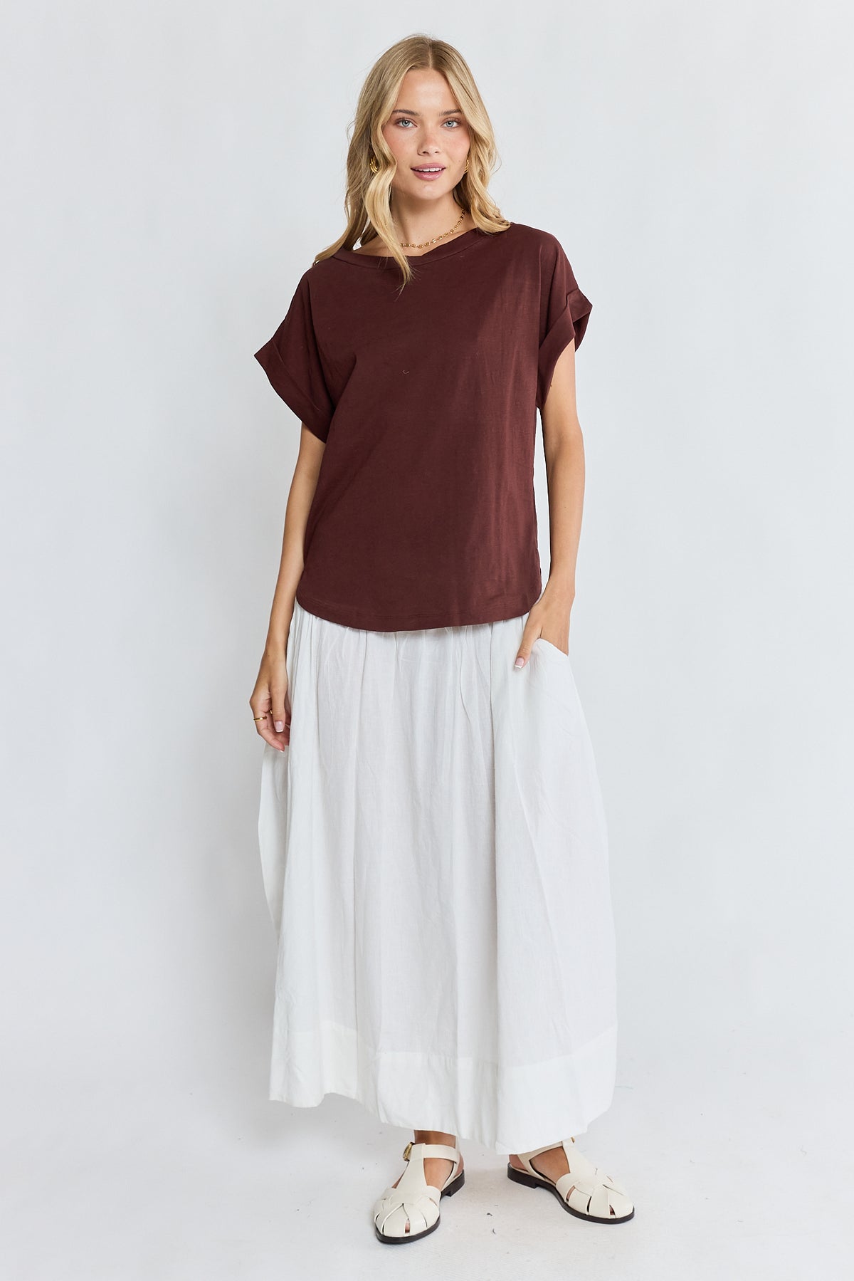LULALIFE Holly T-Shirt in Espresso