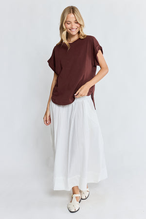 LULALIFE Holly T-Shirt in Espresso