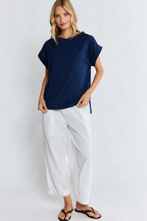 LULALIFE Holly T-Shirt in Navy