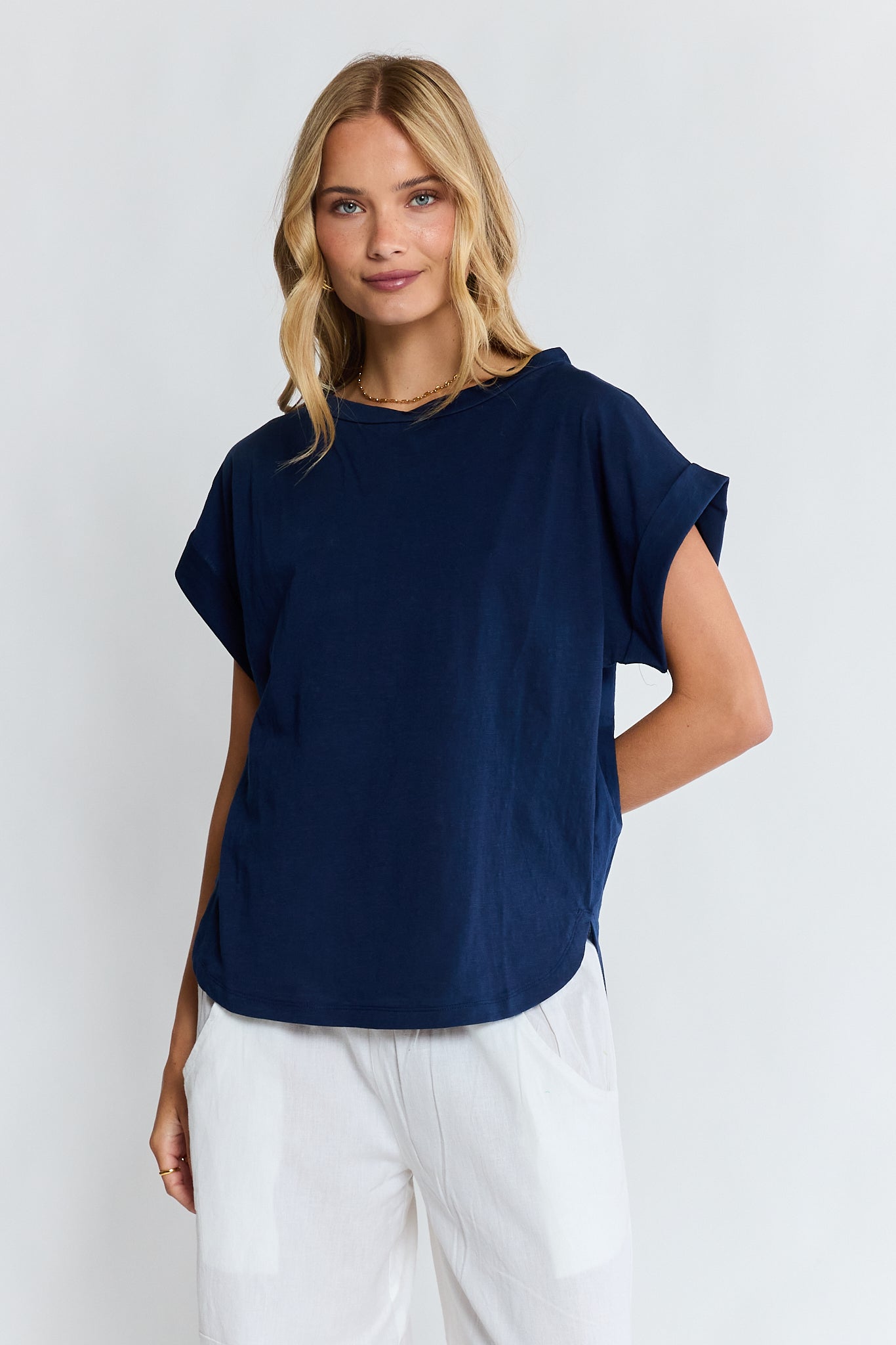 LULALIFE Holly T-Shirt in Navy