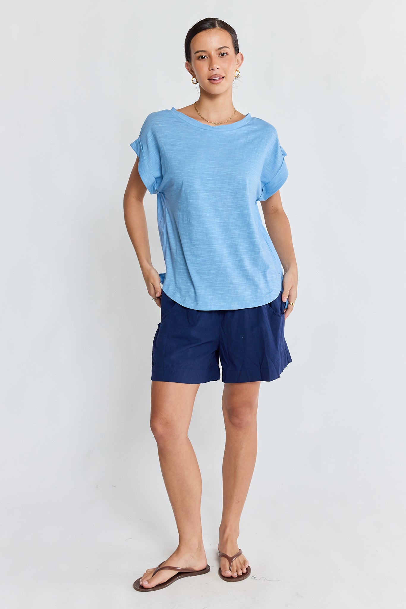LULALIFE Holly T-Shirt in Sky