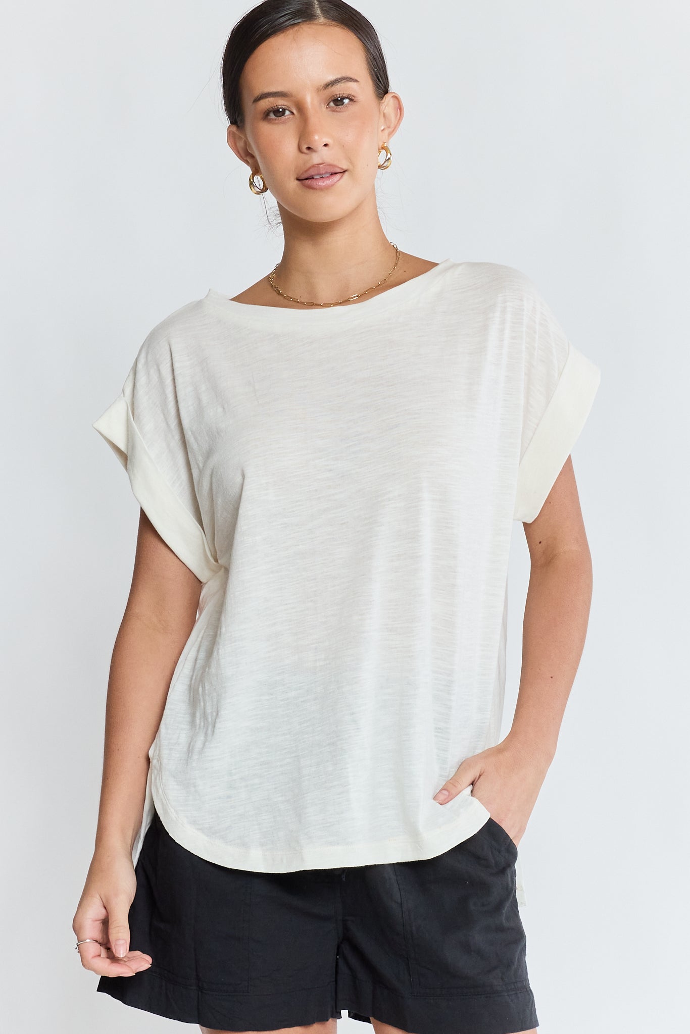 LULALIFE Holly T-Shirt in White