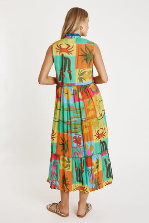 LULALIFE Cactus Midi Dress