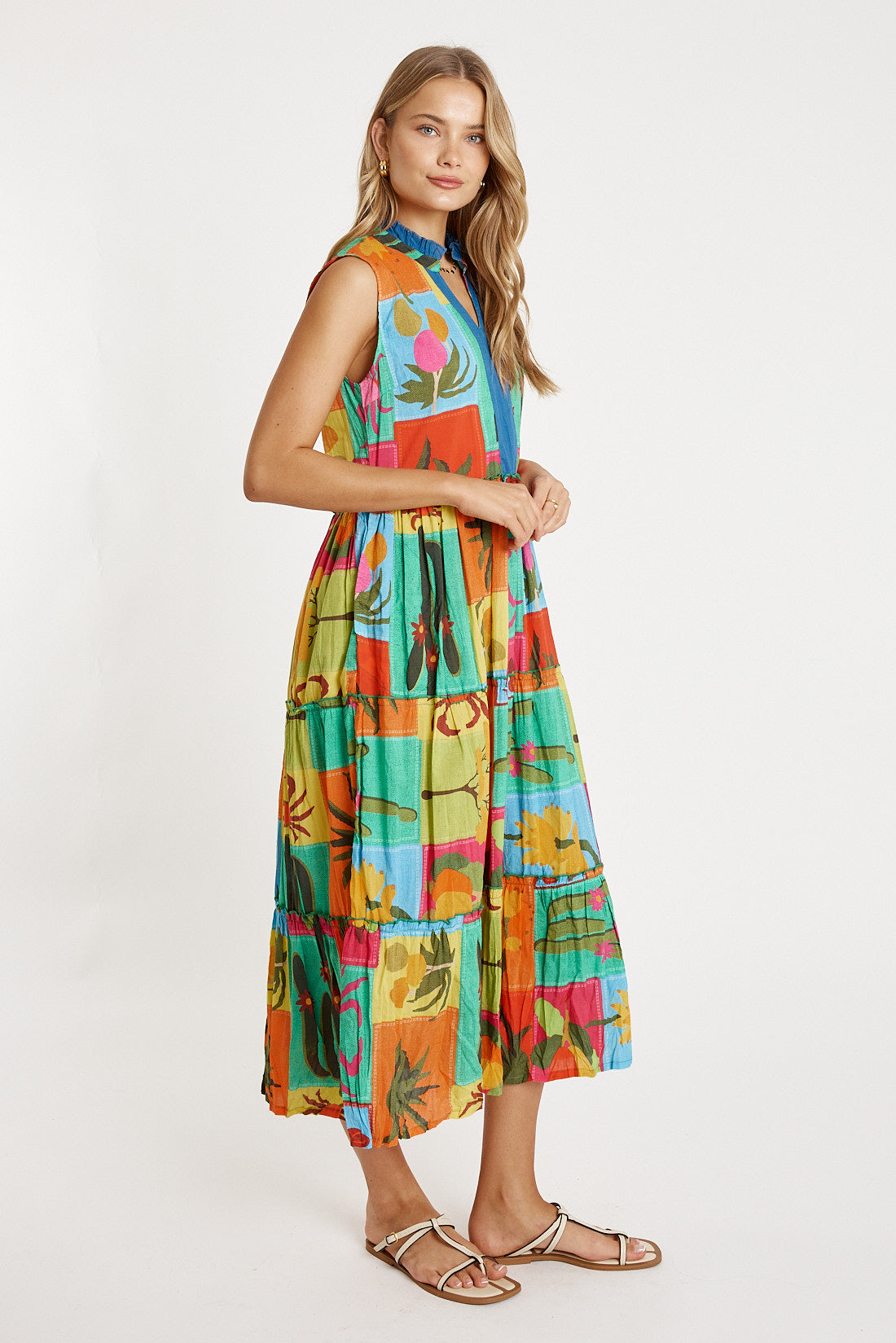 LULALIFE Cactus Midi Dress