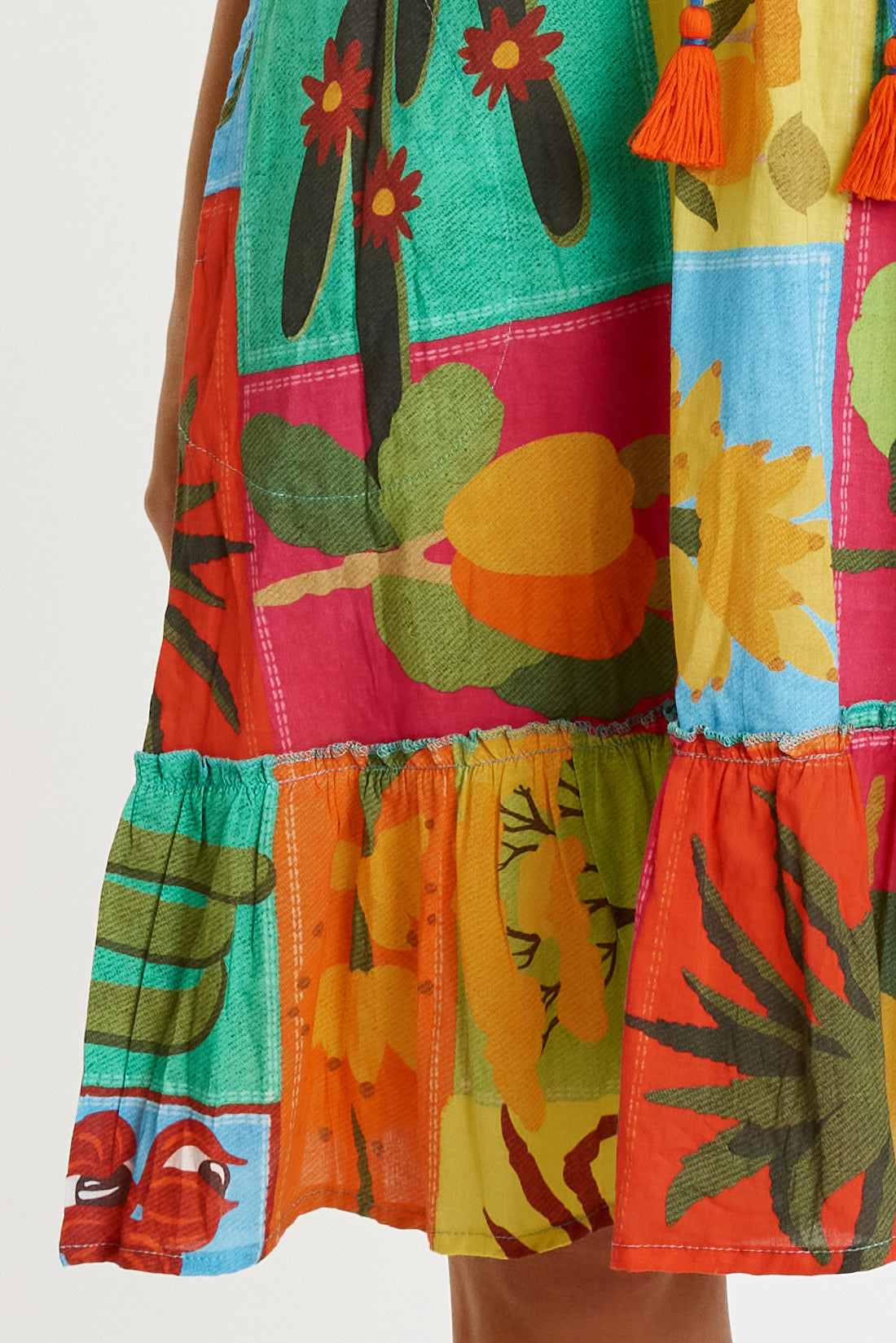 LULALIFE Cactus Shirred Dress