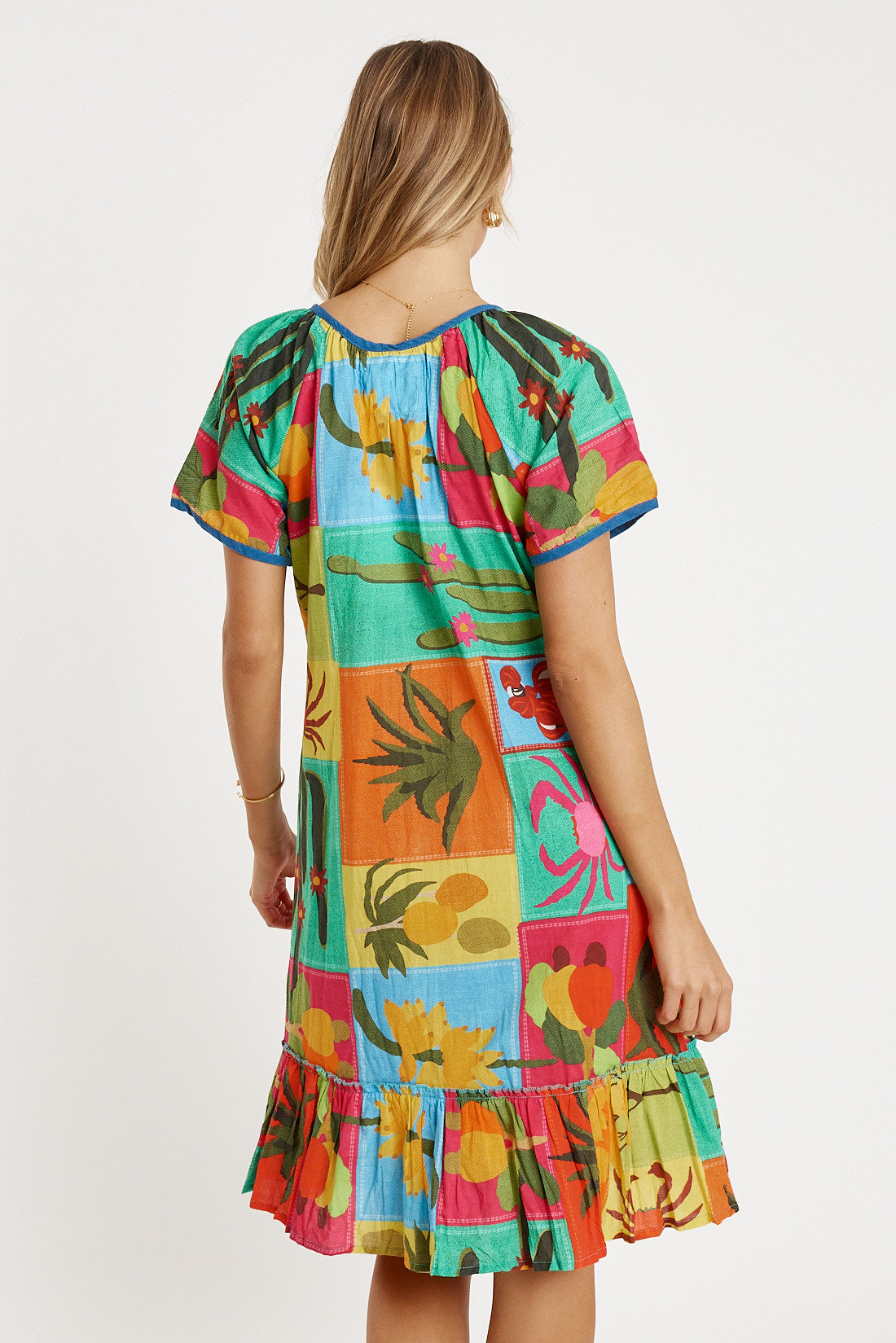 LULALIFE Cactus Shirred Dress
