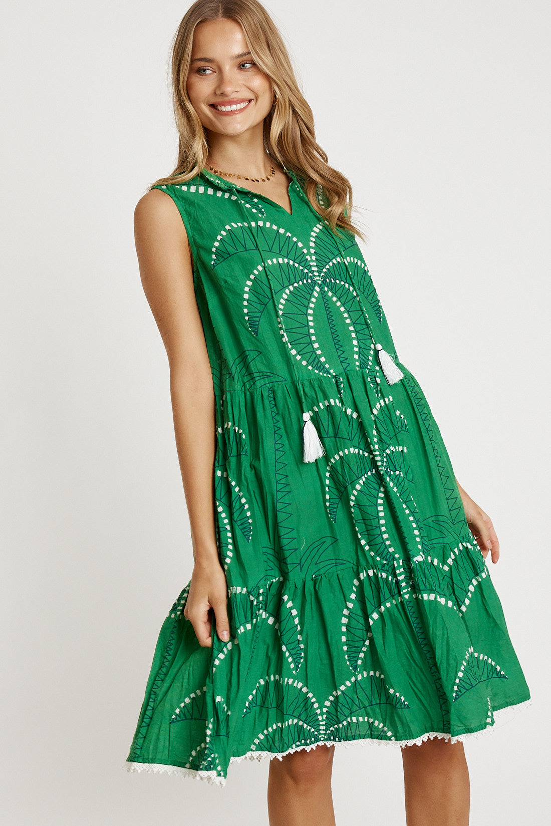 LULALIFE Idalia Sleeveless Dress in Sea