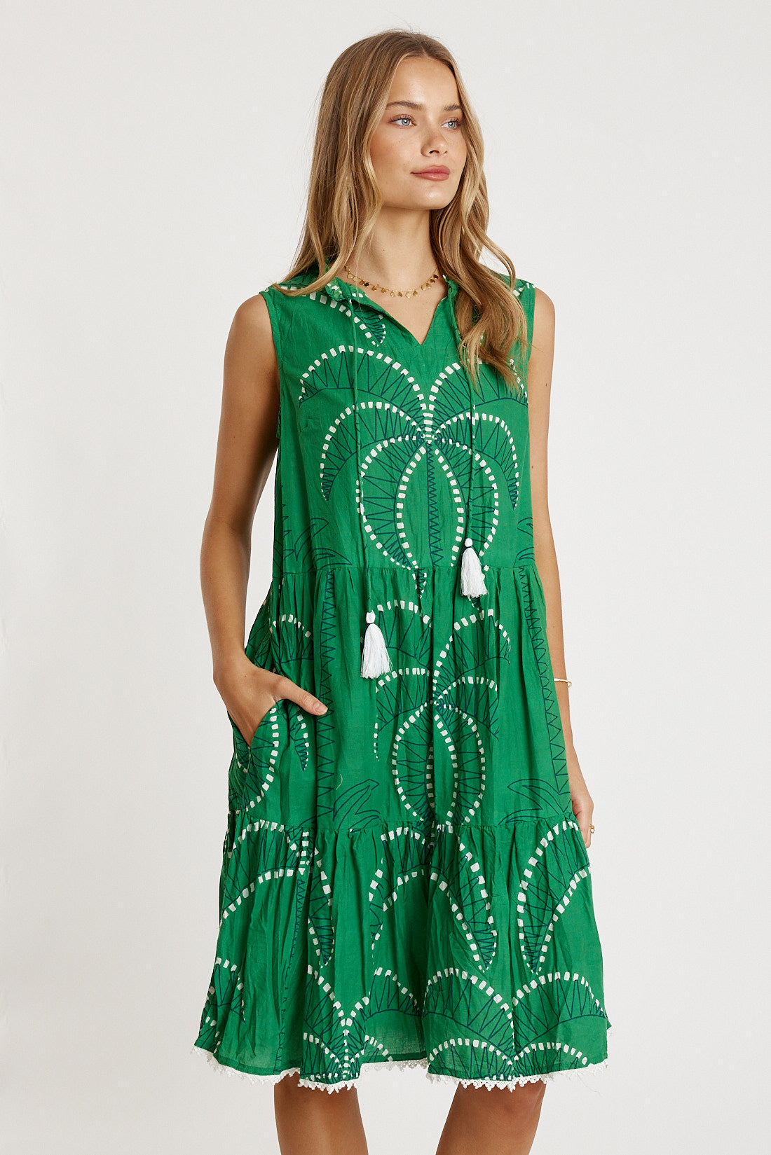 LULALIFE Idalia Sleeveless Dress in Sea