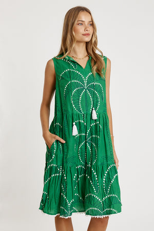 LULALIFE Idalia Sleeveless Dress in Sea