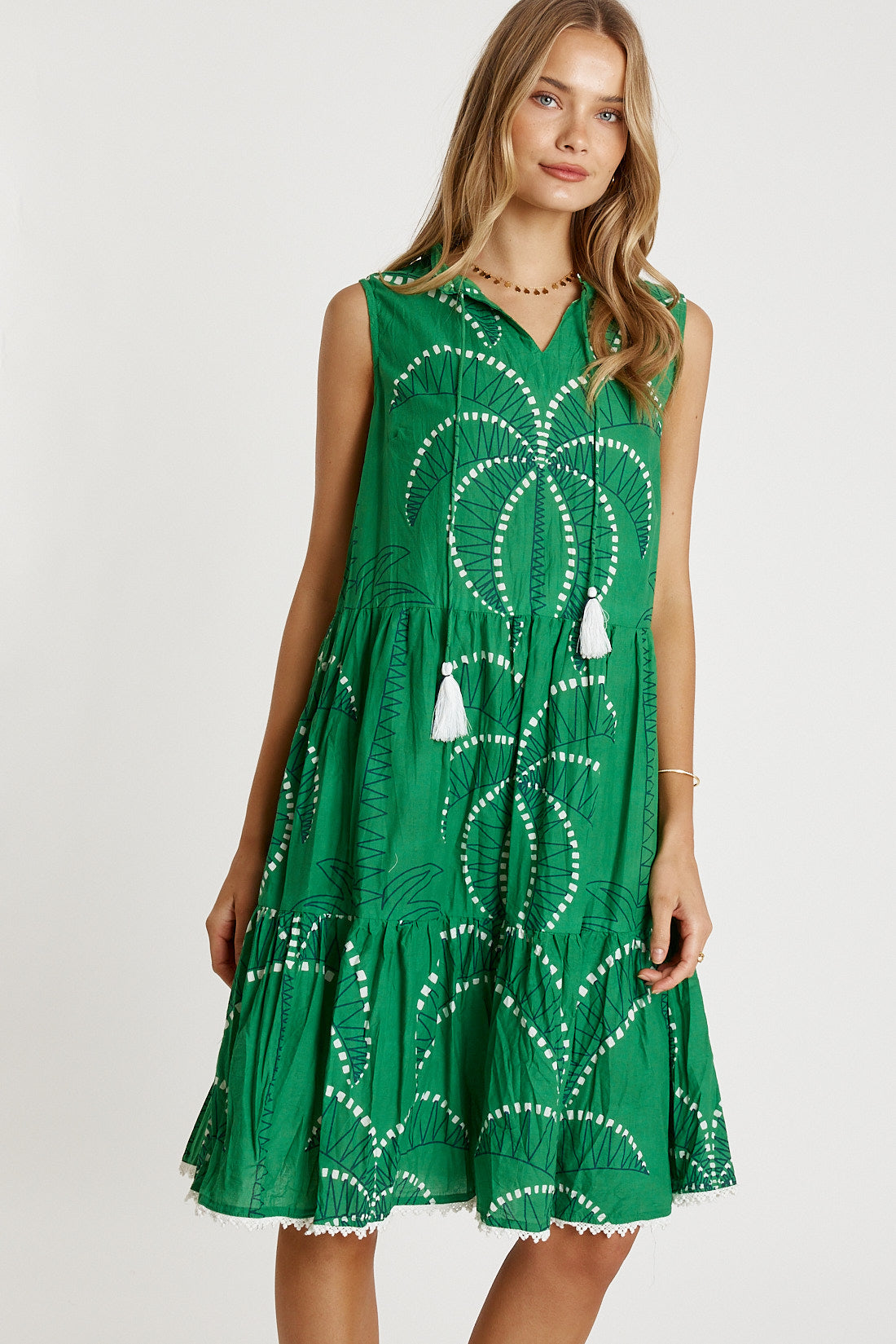 LULALIFE Idalia Sleeveless Dress in Sea
