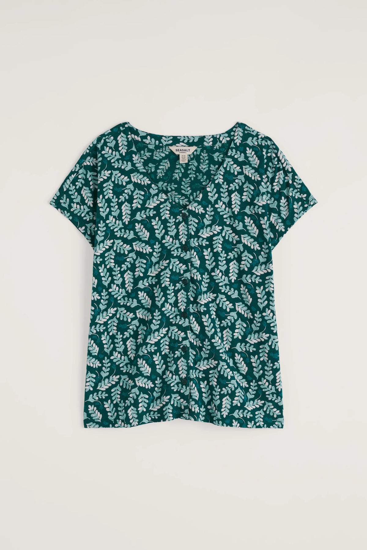Seasalt Studio Glass Top in Indigo Leaf Dark Wreckage