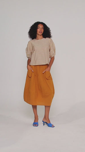 Boom Shankar Guru Skirt in Turmeric