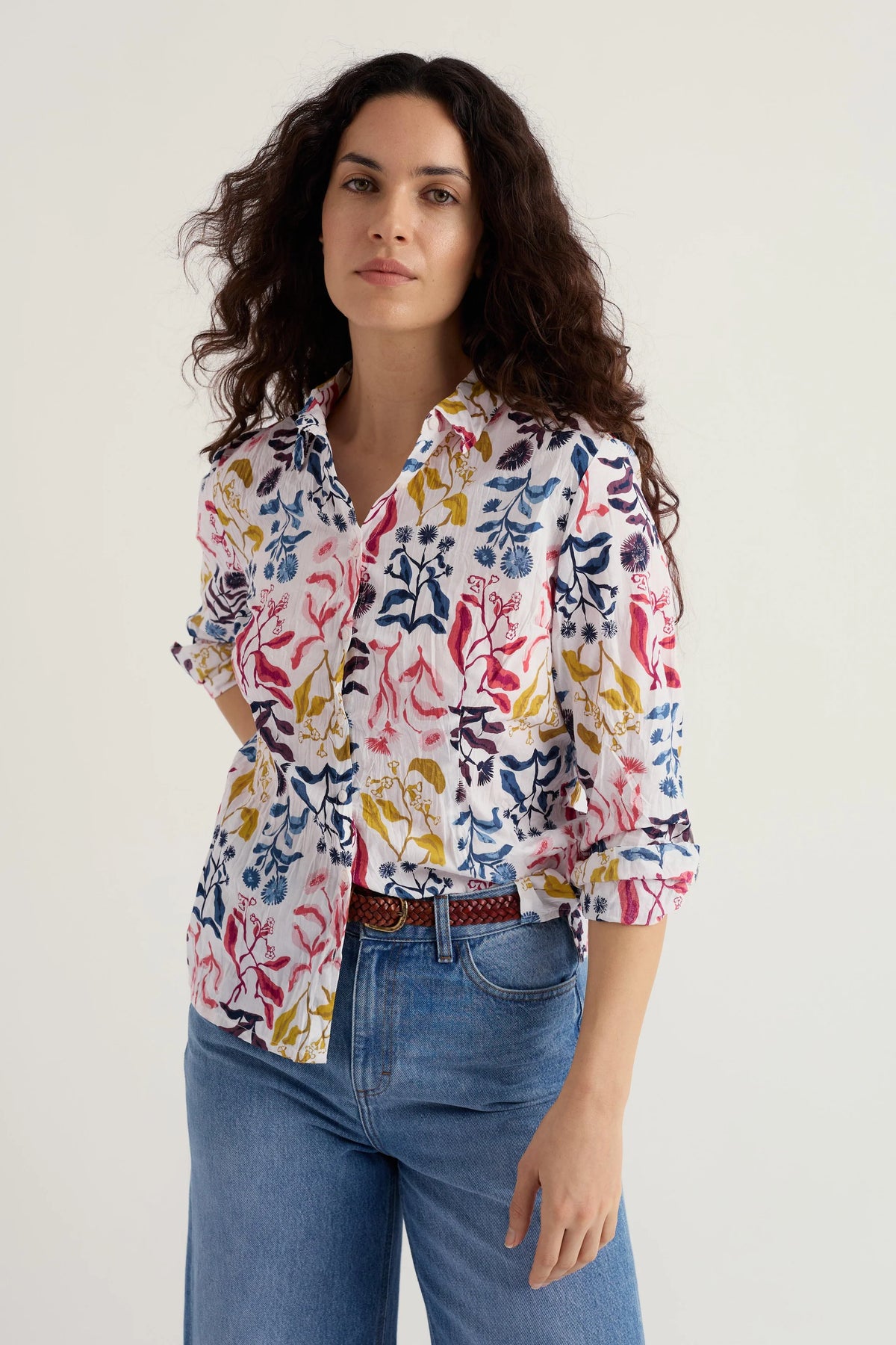 Seasalt Cornwall Larissa Shirt in Inky Botanical Chalk