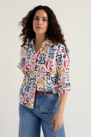 Seasalt Cornwall Larissa Shirt in Inky Botanical Chalk