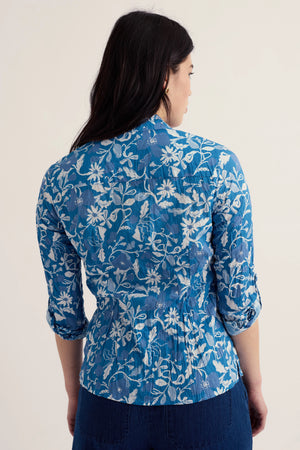 Seasalt Cornwall Larissa Shirt in Winding Meadow Sailboats