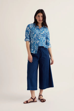 Seasalt Cornwall Larissa Shirt in Winding Meadow Sailboats