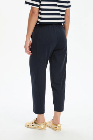Tirelli Barrel Leg Lounge Summer Pant in Navy