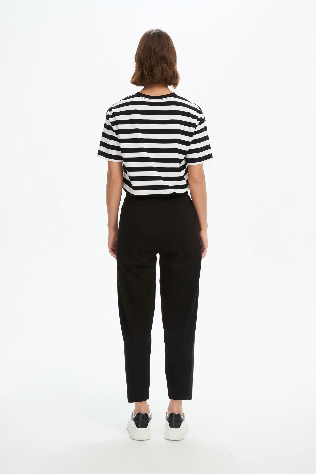 Tirelli Barrel Leg Lounge Summer Pant in Black