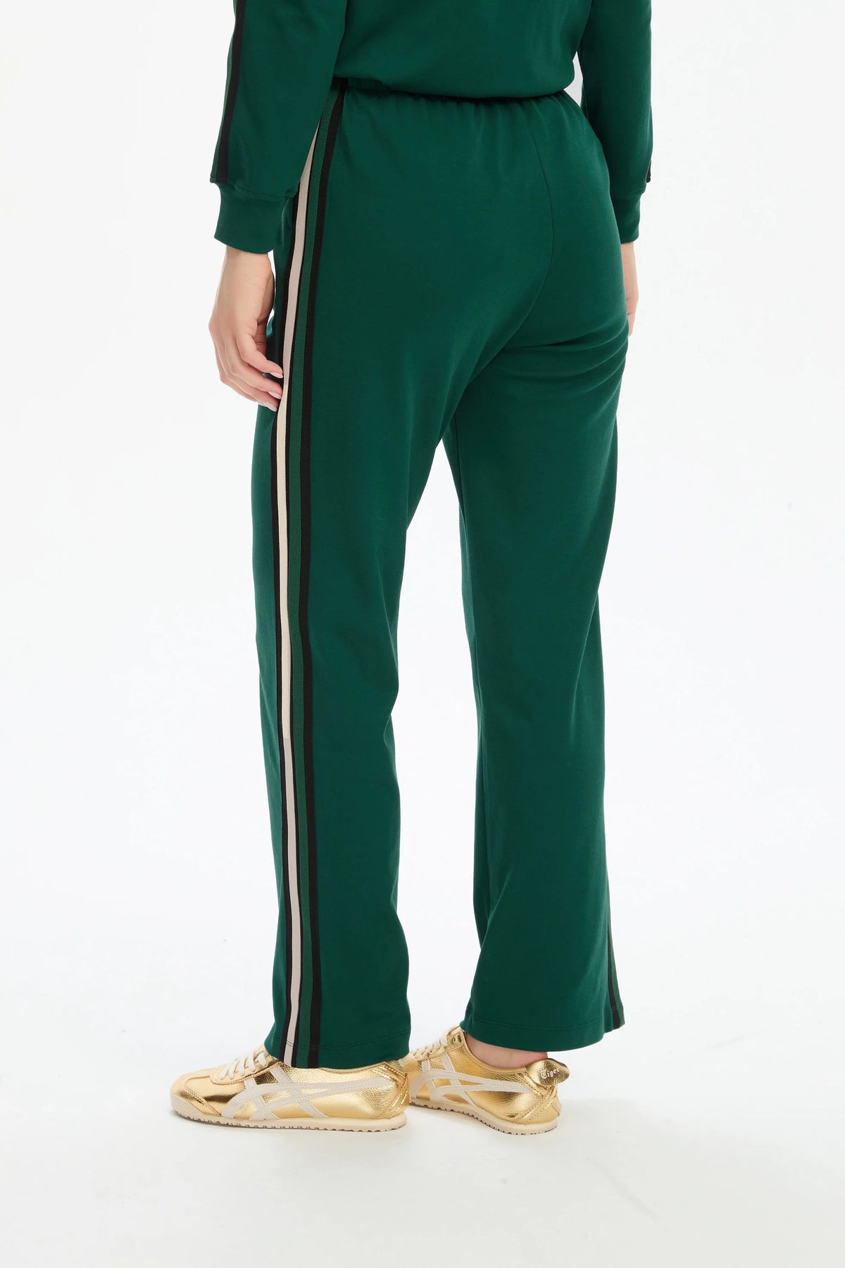 Tirelli Straight Leg Lounge Summer Pant in Juniper Green