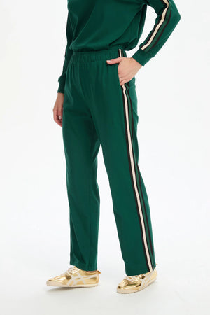 Tirelli Straight Leg Lounge Summer Pant in Juniper Green