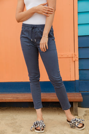 New London Pull On Hope Jogger Stretch in Denim Blue
