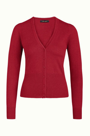 King Louie Cardi V-neck Cocoon in Icon Red
