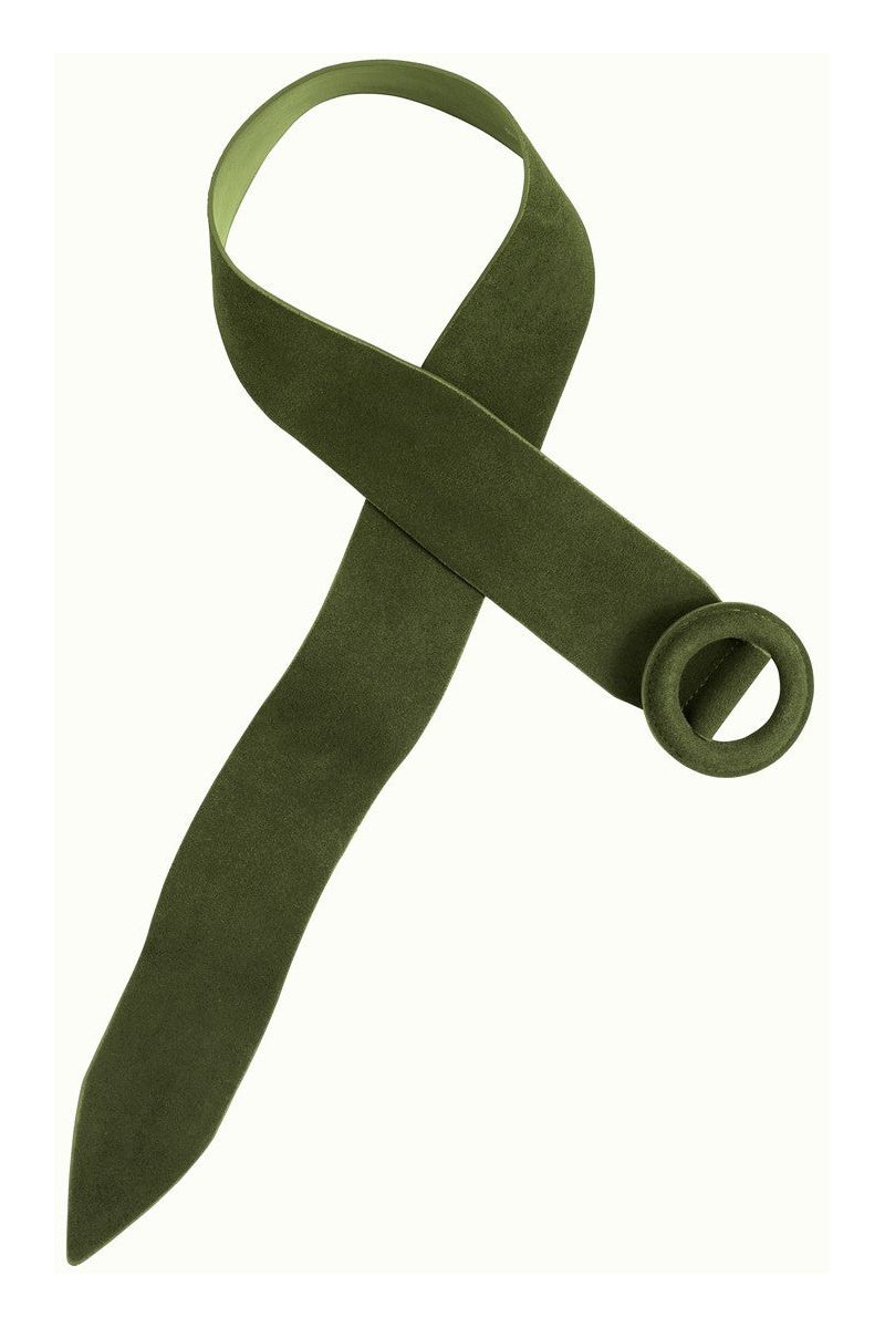 King Louie Suede Belt in Tea Green