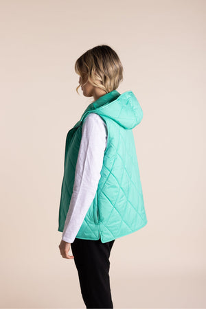 Two-T's Clothing Puffer Vest in Emerald