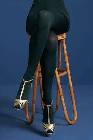 King Louie Tights in Solid Pine Green