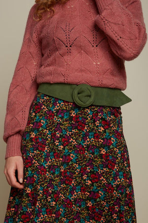 King Louie Suede Belt in Tea Green