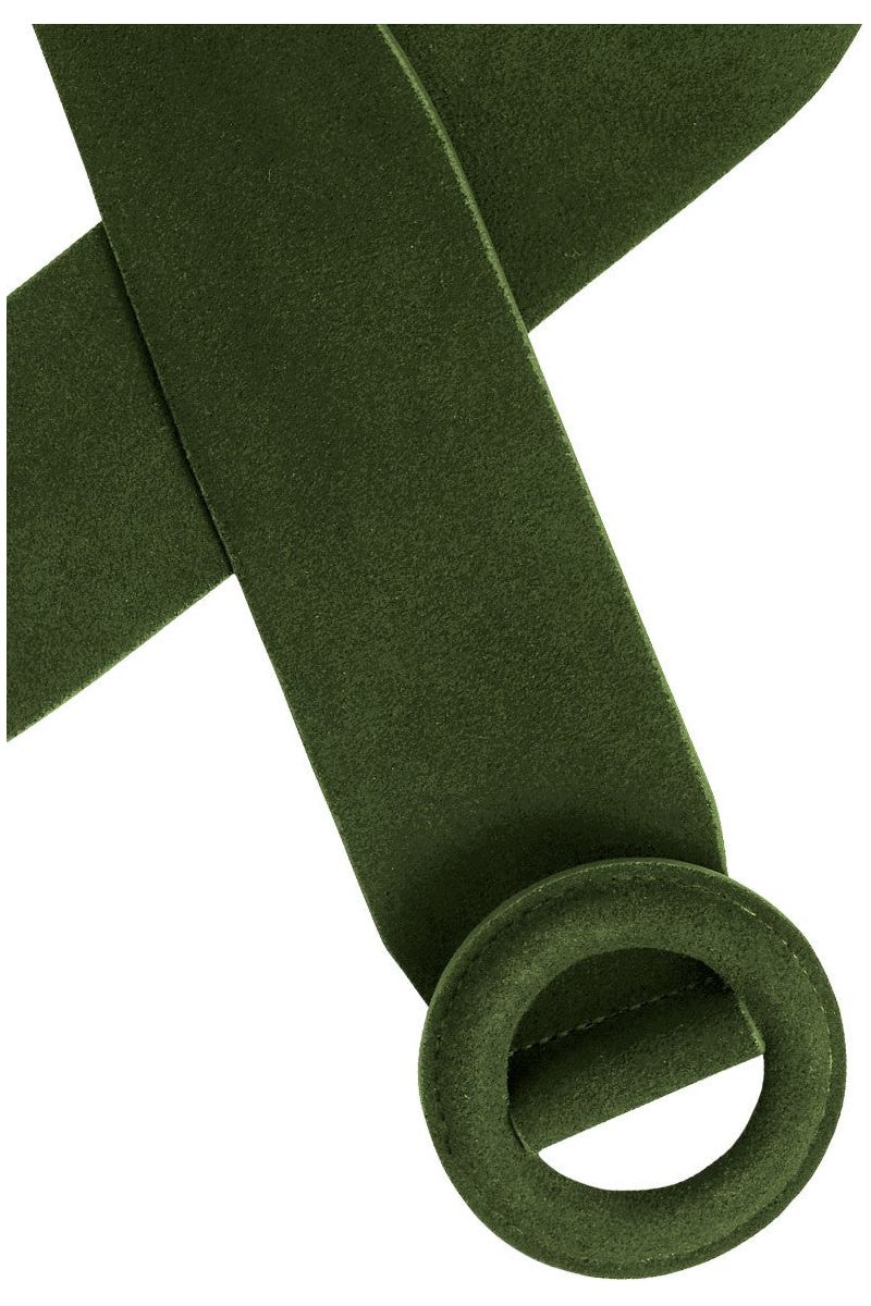 King Louie Suede Belt in Tea Green