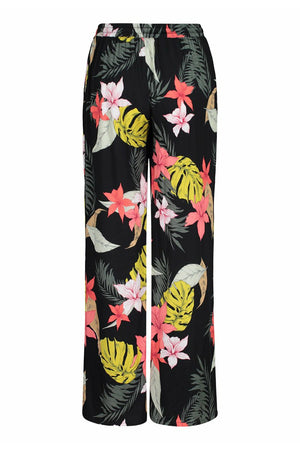 Tribal Wide Leg Pant With Drawstring in Hibiscus