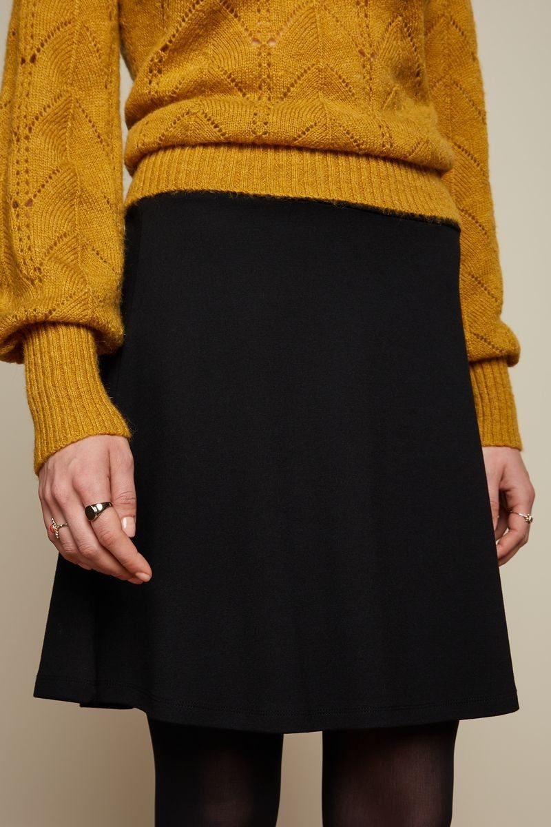 King Louie Border Skirt Milano Uni in Black