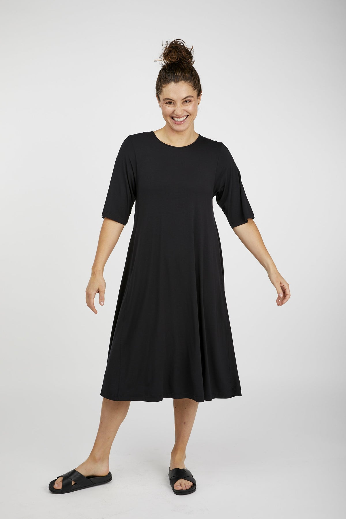 Tani Nina Spliced Dress in Black
