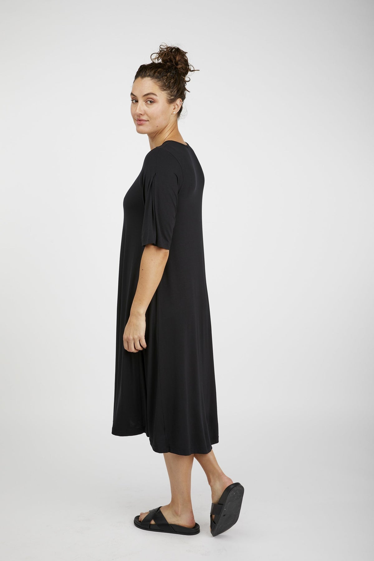 Tani Nina Spliced Dress in Black