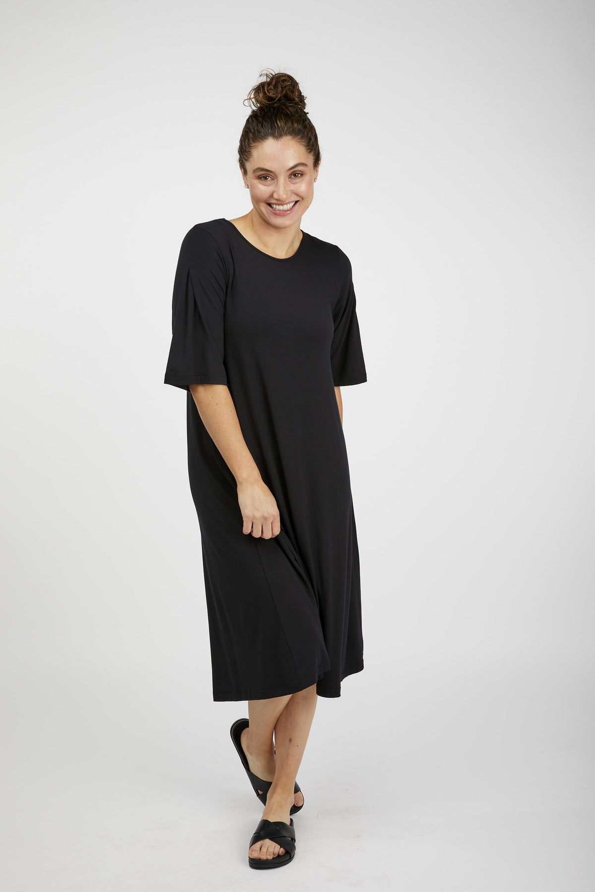 Tani Nina Spliced Dress in Black