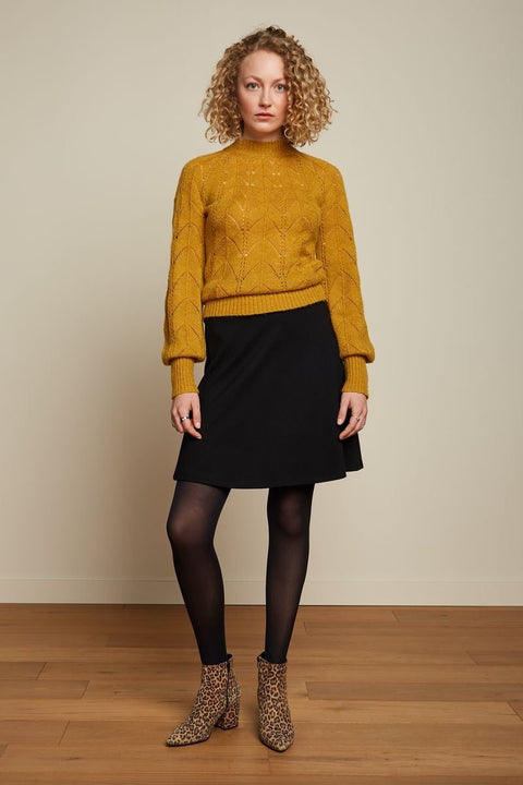King Louie Border Skirt Milano Uni in Black