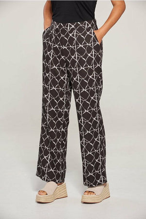 Newport Collection Tuscan Pant in Black Tuscan Print