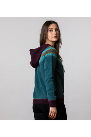 Eribe Knitwear Alpine Hoody Cardigan in Jade