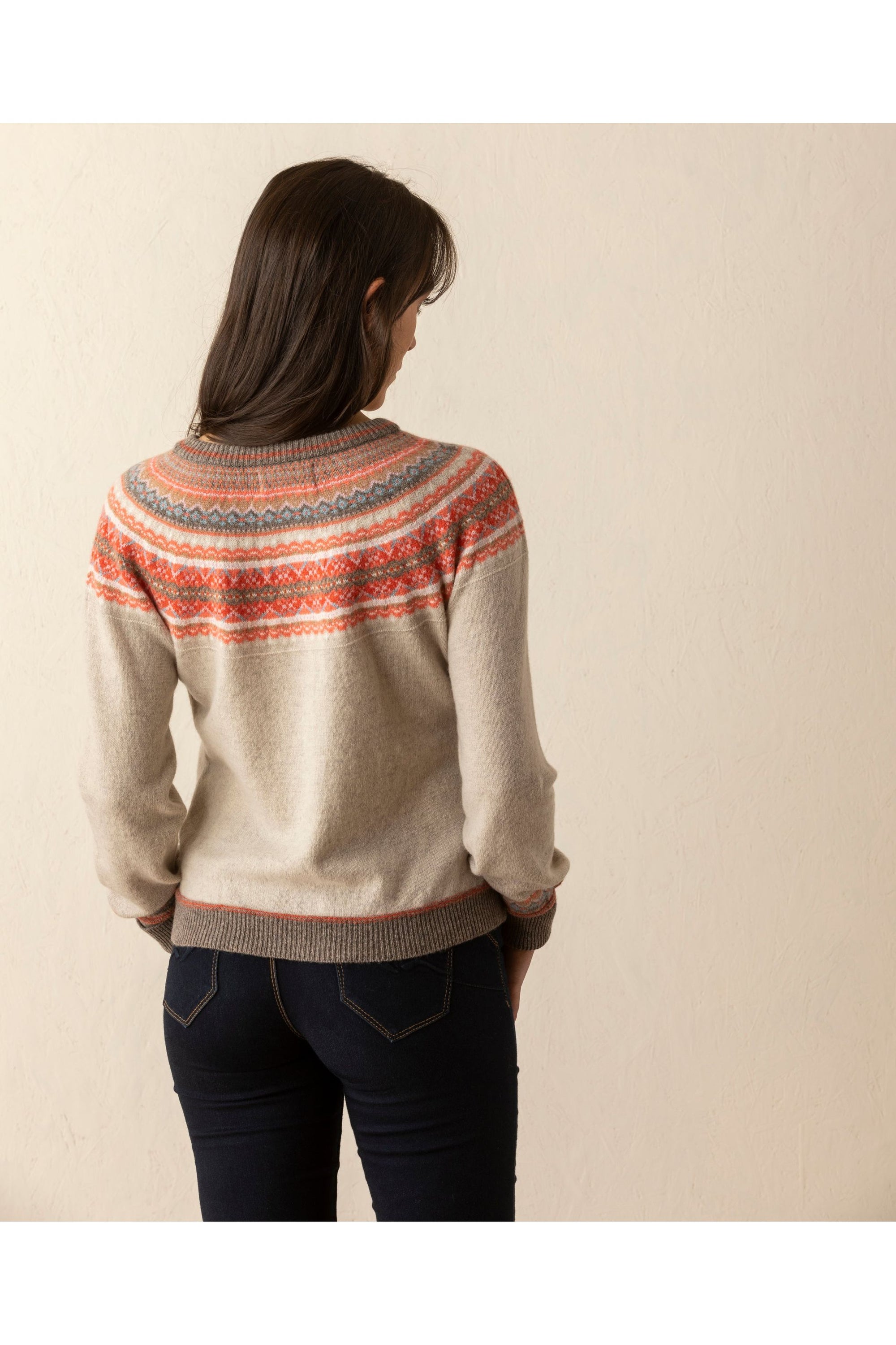 Eribe Knitwear Alpine Short Cardigan in Hibiscus