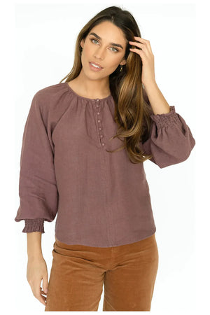 Humidity Fleur Blouse in Grape