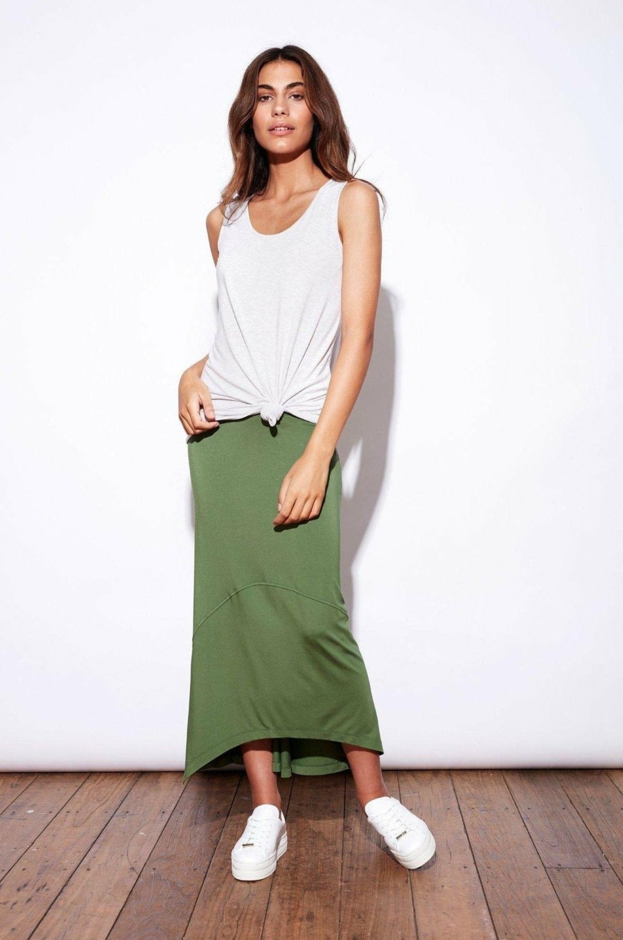 Lou Australia Bamboo Alicia Singlet in White