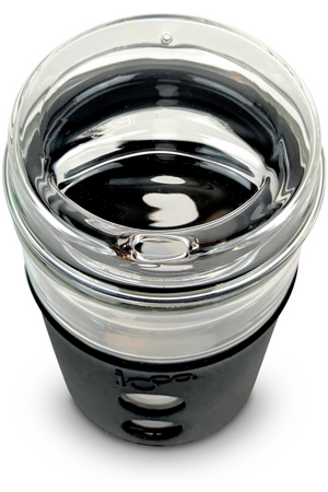 IOco 235 ml ALL GLASS Travel Mug- Black